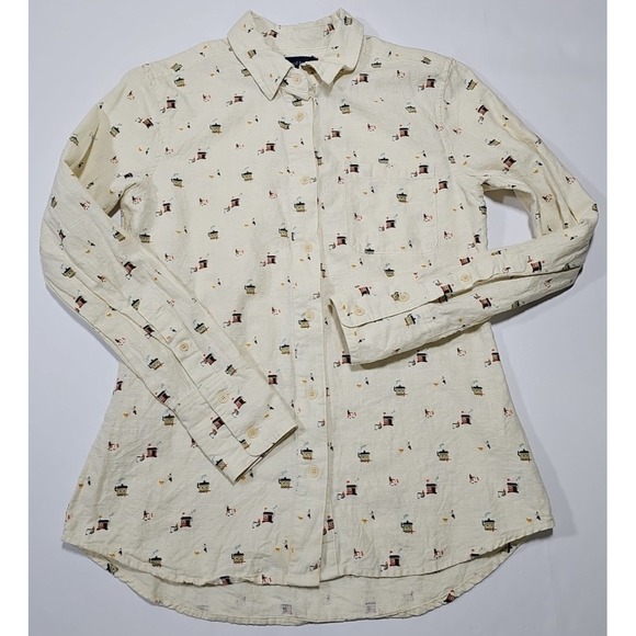 United By Blue All Over Ice-Fishing Print Shirt Women's XS - Picture 3 of 13